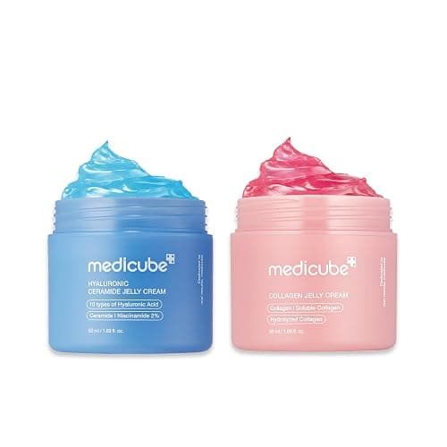 medicube Viral Jelly Cream Duo: Hyaluronic Acid and Collagen Jelly Cream for Boosting Radiance and Glow | Collagen, Hyaluronic Acid | Korean Skincare, Stocking Stuffers - Image 1