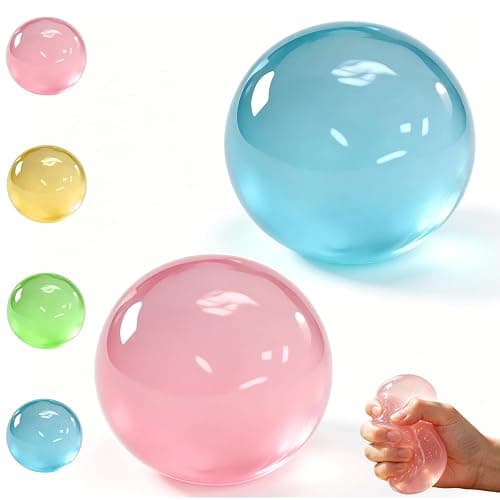 Coconut Oil Stress Ball, Slow Rising Coconut Oil Squishy, 2026 New Coconut Oil Stress Ball, Non-Sticky Easy to Clean Improving Focus Easing Tension (Blue+Pink) - Image 1