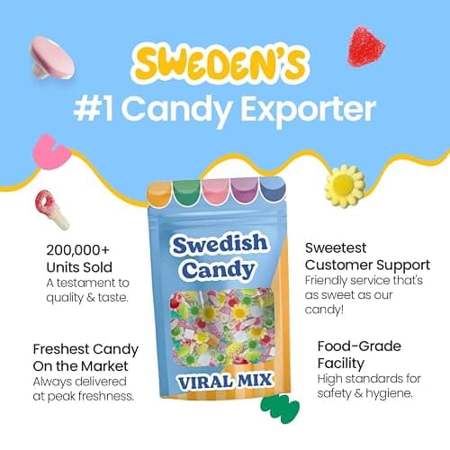 BUBS Swedish Candy Mix – Viral Sweet & Sour Gummies | Assorted Fruity Swedish Sweets | Made in Sweden | Scandinavian Pick & Mix Favorite thumbnail 7