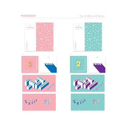 TWICE - 2nd Mini Album PAGE TWO Random Ver. Cheer Up Package + Photobook + Garland R + Photocard + Gift thumbnail 3