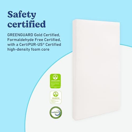 Graco Premium Crib & Toddler Mattress – GREENGUARD Gold Certified, Machine-Washable OEKO-TEX STANDARD 100 Certified Cover with Waterproof Surface, Fits Any Standard Full Size Baby Crib & Toddler Bed thumbnail 3