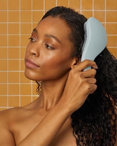 Kitsch Detangler Brush – Gentle Curly Hair Brush with Flexible Bristles for All Hair Types - Wet or Dry | Detangling Hair Brushes for Women & Men, Adults & Kids - Haze Blue thumbnail 9