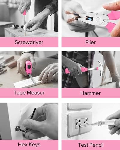 24pcs Home DIY Tool Kit for Household, Office & Garage - General Repair Small Hand Tool Set with Storage Case thumbnail 7