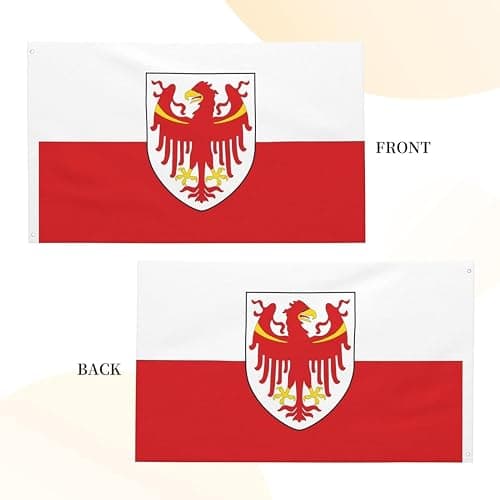 Khjnrv South Tyrol Flag Double Sided Outdoor Home Garden Flag Decor Yard Banner 3x5 Ft Green-White-Red Polyester thumbnail 7