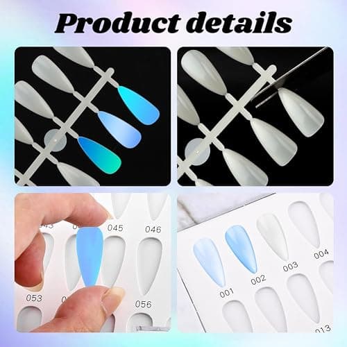 YOSINXU 160 Nail Color Book with 240 Flase Tips & 1-200 Number Sticker Labels, Professional Nail Color Chart Display Book Sample for Nail-Gel-Polish thumbnail 3