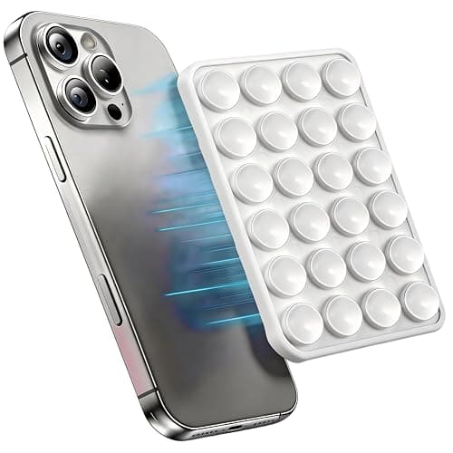 White OCTO BUDYY Silicone Suction Phone Case Mount, Silicon Adhesive Smartphones Stand Sticky, Hands-Free Phone Accessories Holder for Selfies and Videos Trending TikTok Items for iPhone thumbnail 8