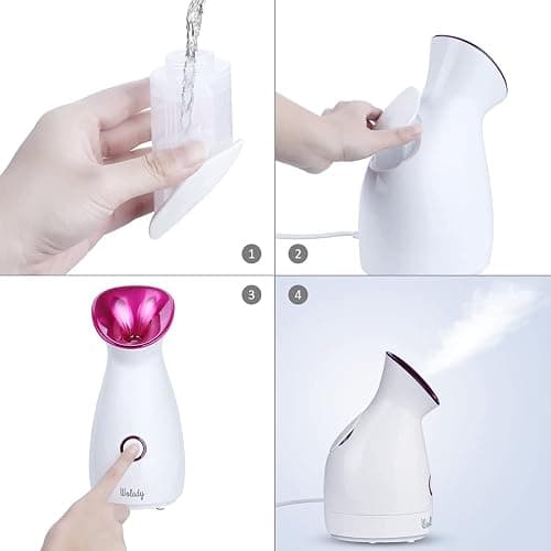 Gesichtssauna Gesichtsdampfer Gesicht Dampf, Wolady Professional Nano Ionic Gesicht Dampfgerät, Porenreiniger Gerät für Persönliche Hautpflege Gesichtspflege GesichtSPA thumbnail 4