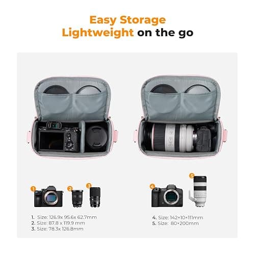 K&F Concept Camera Sling Bag Small Crossbody Camera Case DSLR/SLR/Cute Compact Shoulder Photography Bags for Photographers thumbnail 2