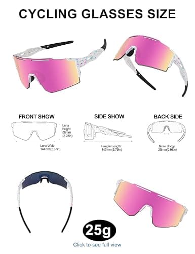 OULAIQI Polarized Sports Sunglasses for Men Women, Cycling, Running, Hiking & Baseball Glasses thumbnail 6