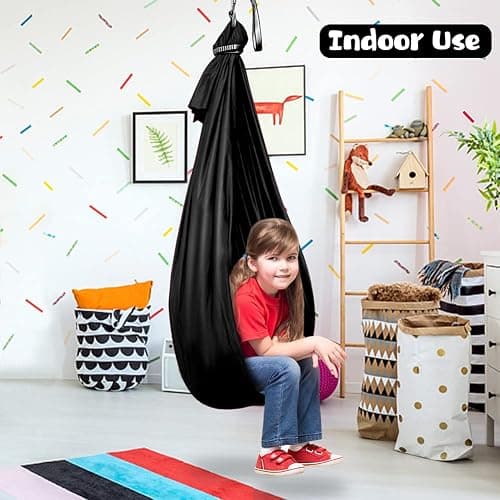 Therapy Swing for Kids with Special Needs (Hardware Included) Sensory Swing Cuddle Indoor Outdoor Adjustable Hammock for Children with Autism, ADHD, Aspergers, Sensory Integration thumbnail 2