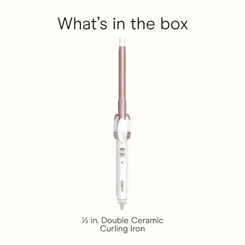 Conair Double Ceramic 1/2-Inch Curling Iron, 1/2-inch barrel produces spiral curls – for use on short to medium hair thumbnail 8
