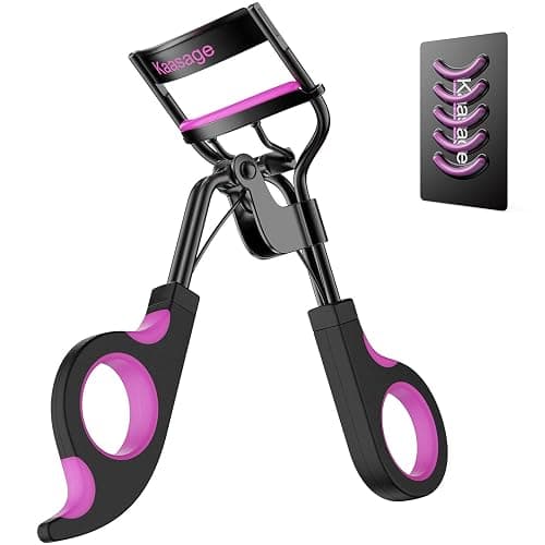 Kaasage Eyelash Curler with Pads, Lash Curler with 5 Extra Silicone Replacement Pads, Achieve Perfect Curls in 5 Seconds - Purple - Image 1