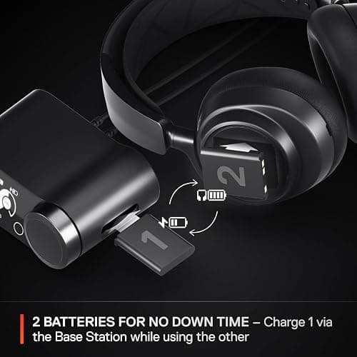 SteelSeries Arctis Nova Pro Wireless Multi-System Gaming Headset - Premium Hi-Fi Drivers - Active Noise Cancellation - Infinity Power System - ClearCast Gen 2 Mic - PS5, PS4, PC, Switch, Mobile thumbnail 5