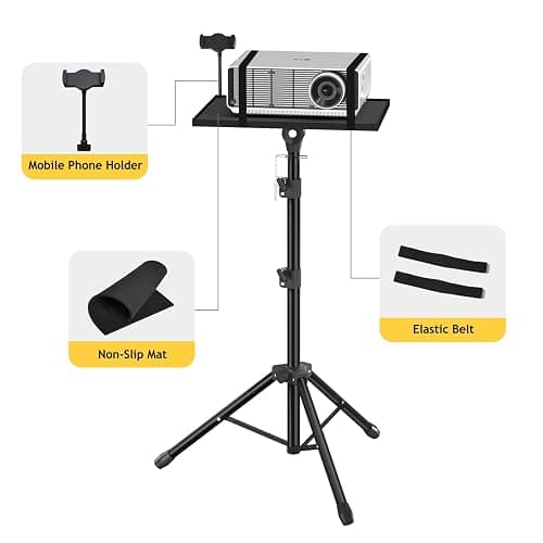 Facilife Projector Stand Tripod - Laptop Tripod Projector Stand Adjustable Height 22 to 47 Inch, Projector Tripod Stand, Tripod for Porjector, Projector Stand for Outdoor Movies thumbnail 5