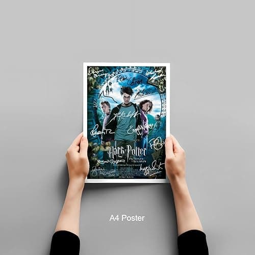 Harry Potter Cast Signed Autograph Poster Photo Print Framed Memorabilia Gift Movie Film Daniel Radcliffe Rupert Grint Emma Watson (Prisoner of Azkaban, A4 Poster Only) - 30L x 20W cm - Prisoner of Azkaban thumbnail 4