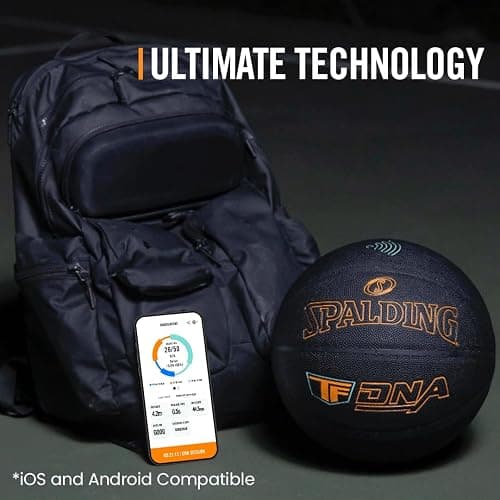 Spalding TF DNA Smart Basketball + 1 Yr App Subscription Bundle I iOS and Android Compatible I All Surface Material thumbnail 3