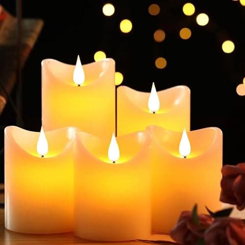 Da by flameless Candles,LED Candles Battery Candle Height 10cm × 2, 13.5cm × 2, 16.5cm × 1; Diameter 8cm; 5PCS Latest Style Battery Candle thumbnail 3