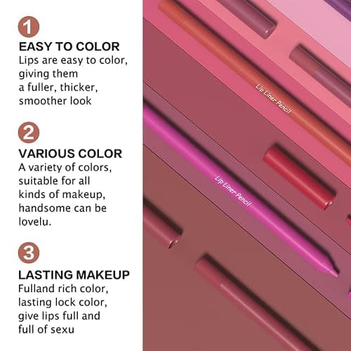 evpct 1Pcs Coconut Brown Matte Long Lasting Lip Liner Pencils Makeup for Shaping & Sculpting Lips, No Transfer Long Wear Waterproof Pigmented Lip Liner lipliners Crayon Lipstick Pencil Sharpener 06 - 1 Count (Pack of 1) - 1Pcs-B06# Coconut Brown thumbnail 5