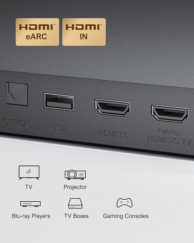 Want: ULTIMEA 7.1Ch Soundbar with Dolby Atmos, APP Control, Surround Sound System for TV, 4 Wired Surround Speakers, Sound Bar for TV with 6.5" Wireless Subwoofer, Soundbar for TV, Poseidon D80 Upgraded thumbnail 8
