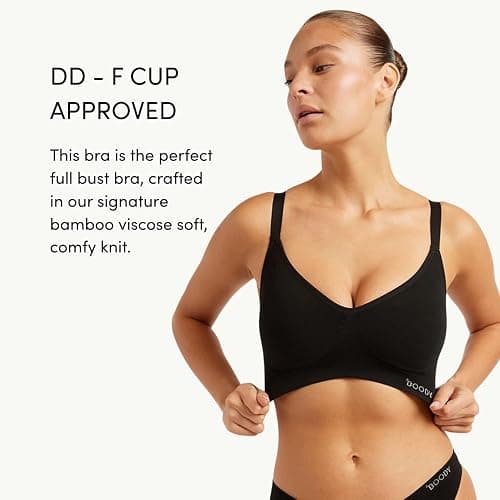 Boody -Wireless Full Bust T-Shirt Bra -Seamless Bra -Padded -Adjustable Straps -Bamboo Viscose -Perfect for DD-F Cups thumbnail 6