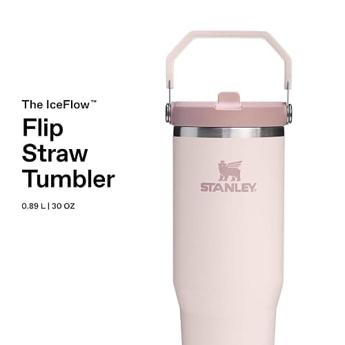 STANLEY Flip Straw Tumbler 1.0 Gourde Avec Paille 0.89L - Froid Pendant 12 Heures - Gourde Isotherme - Sans BPA - Thermos Facile à Transporter - Va au Lave-Vaisselle - Rose Quartz thumbnail 4
