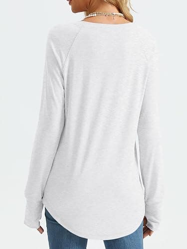 AUTOMET Womens Long Sleeve Shirts Crew Neck Casual Tshirts Fall Fashion Tops Loose Fit Lightweight Y2k Outfits Clothes thumbnail 4
