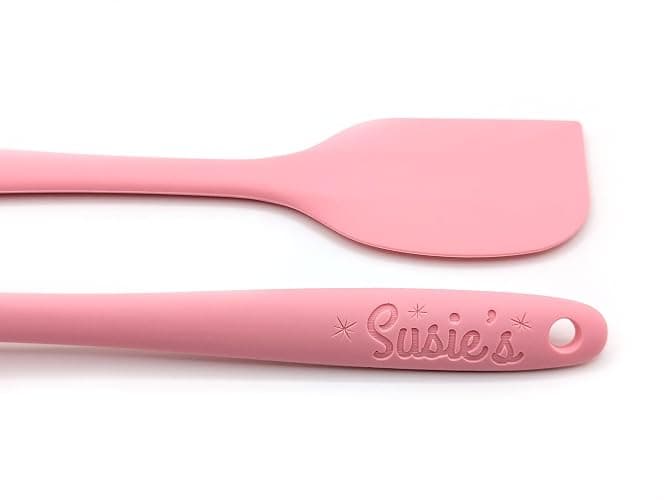 Customizable Silicone Spatula - Personalized Kitchen Tool for Unique Cooks - Heat-Resistant, Non-Stick, and Ergonomic - Your Name Embossed - Perfect Gift Idea (Pink) - Image 1