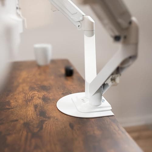 VIVO Steel Reinforcement Bracket Mount Plate for Thin, Glass, and Other Fragile Table Top Surfaces, Compatible with Most Monitor Stand C-Clamp Installations, Anti-Slip No Scratch, White, STAND-AC01RW thumbnail 5