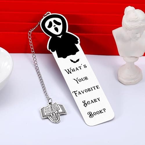 Horror Bookmarks for Women - Book Marks for Reading, Dark Romance,Ghostface, Spooky Basket Stuffers, Valentines Gifts for Teen Boys, Scary Book Lover Gift, Wicked Merch, Scream Bookmark Gifts for Son thumbnail 4