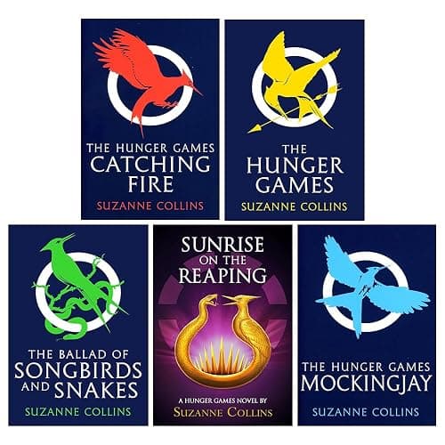 The Hunger Games 5 Books Collection Set By Suzanne Collins(The Ballad of Songbirds and Snakes, The Hunger Games, Catching Fire, Mockingjay & Sunrise on the Reaping) - Image 1