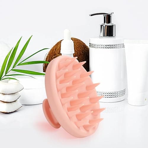 Meartchy Silicone Scalp Massager, Scalp Scrubber for Hair Growth with Soft Bristles, Scalp Exfoliator Brush Dandruff Removal Shampoo Brush for Wet Dry Scalp Care (Pale Pink) thumbnail 4