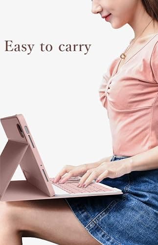 Keyboard Case Mouse for iPad A16 2025 (11th Gen,11"), iPad 10th Generation 10.9" 2022 Case with Rechargeable Removable Bluetooth Keyboard Cute Color Key,Purple thumbnail 5