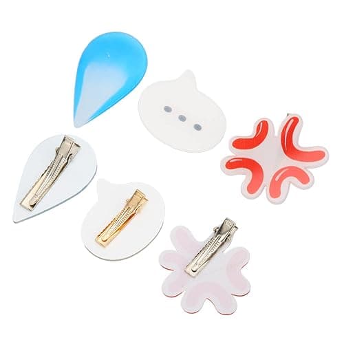 6PCS Cute Clips Funny Shaped Sweat Droplet Side Clips Droplet Pins for Daily Wear Party Accessories thumbnail 5