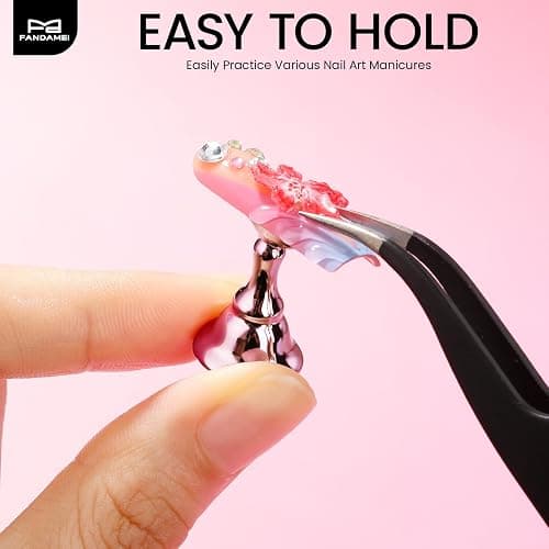 Fandamei Nail Stand, 2 Set Nail Holder for Painting Nails, Nail Stands for Press on, Press on Nail Stand for Practice, Magnetic Acrylic Nail Display Holders for Nail Art with Double-sided Tape thumbnail 3