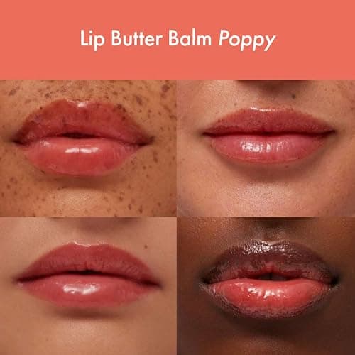 Summer Fridays Lip Butter Balm Summer Fruit Trio - Tinted Hydrating Lip Balm for Instant Moisture + Glassy Shine - Vegan Skincare Makeup with Shea Butter - Set Includes Pink Guava, Poppy, + Cherry thumbnail 6