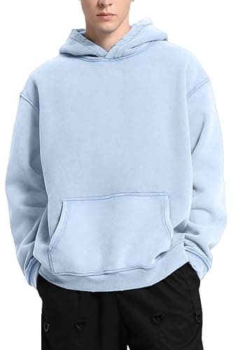 Dnzzs Womens Oversized Hoodie Acid Wash Hoodie Couples Vintage Sweatshirt Heavyweight Fleece Cotton Hoodies Streetwear Trendy thumbnail 9