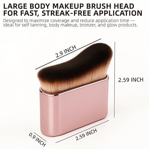 Diryi Professional Kabuki Foundation Brush, Self Tanner Brush, Large Body Makeup Brush, Full Body Tanning Brush for Liquid, Cream,Powder Makeup, Flawless Blending for Face, Legs, Arms & Body thumbnail 6