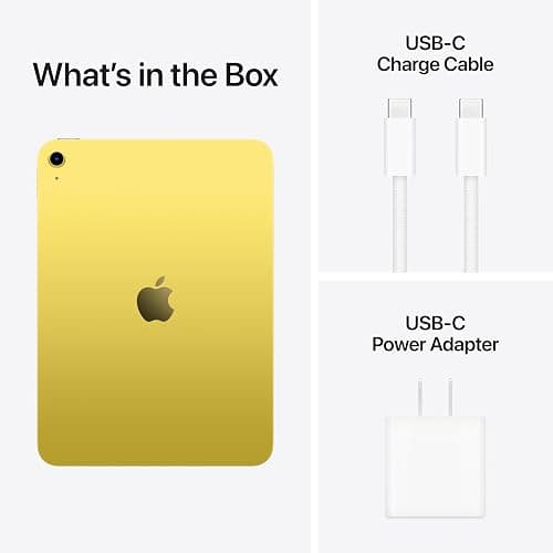 Apple iPad with A16 chip: 11-inch Liquid Retina Display, 128 GB, Wi-Fi 6, 12MP Front/12MP Back Camera, Touch ID, All-Day Battery Life — Yellow thumbnail 4