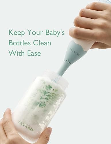 Momcozy Bottle Brush Kit, Innovative Push-Press Design for Better Cleaning - Baby Bottle Cleaner Brush for Baby Bottle, Breast Pumps, Nipples, and More - Can Generate Foam for Better Cleaning, Green thumbnail 7