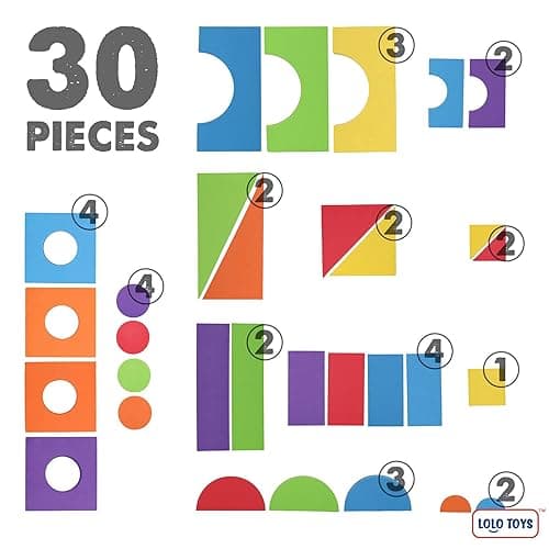 LOLO TOYS Large Building Foam Blocks for Toddlers – Giant Jumbo Big Building Blocks (30 Pieces) thumbnail 8