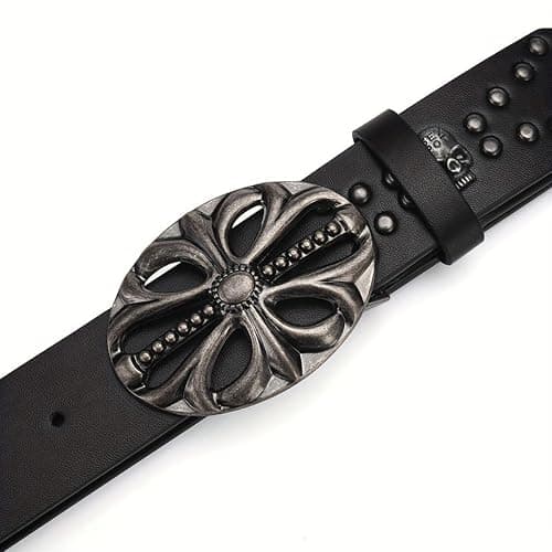 OATSBAS Men's & Women's Bohemian Style Vintage Skeleton Riveted Hip Hop Punk Rock Y2K Belt thumbnail 6