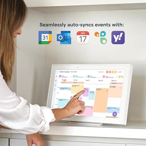 Skylight Calendar: 15-inch Wall Planner Digital Calendar & Chore Chart, Smart Touchscreen Interactive Display for Family Schedules – Wall Mount Included, Great for Organizing Your 2026 Calendar thumbnail 2