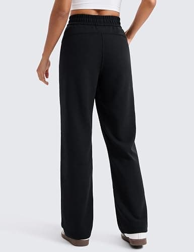 CRZ YOGA SoftAura Straight Leg Casual Sweatpants Women 28"/30"/32" - Modal Lounge Travel Pants with Pockets thumbnail 2