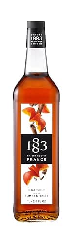 1883 Maison Routin Premium Pumpkin Spice Syrup, Flavoured Syrup for Coffee, Desserts, Cocktails, Natural Flavour, Vegan-Friendly, Allergen-Free and No Artificial Colours - 1L Glass Bottle thumbnail 2