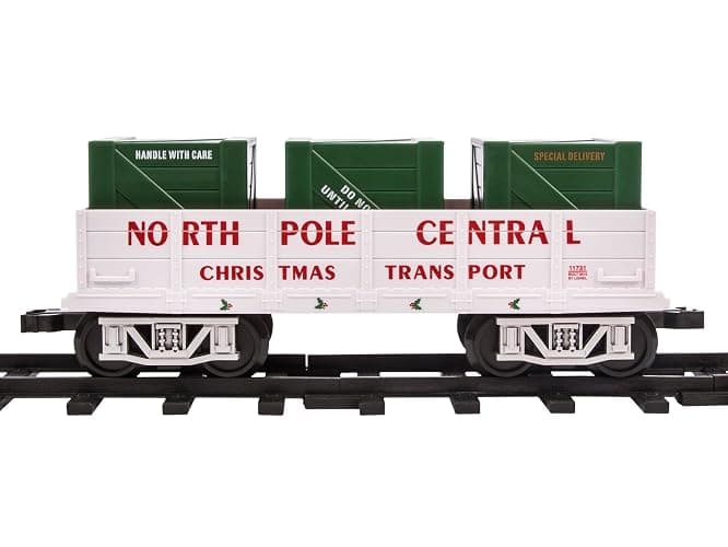 Lionel Battery-Operated North Pole Central Freight Toy Train Set with Bluetooth, Locomotive, Train Cars, & Track with Authentic Train Sounds, Lights, & Water Vapor Smoke Effects for Kids 4+ thumbnail 12