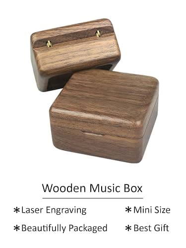 Sinzyo The Legend of Zelda Music Box Vintage Musical Boxs Gift for Birthday Valentine's Day Christmas Day(Walnut Wooden Box) thumbnail 3
