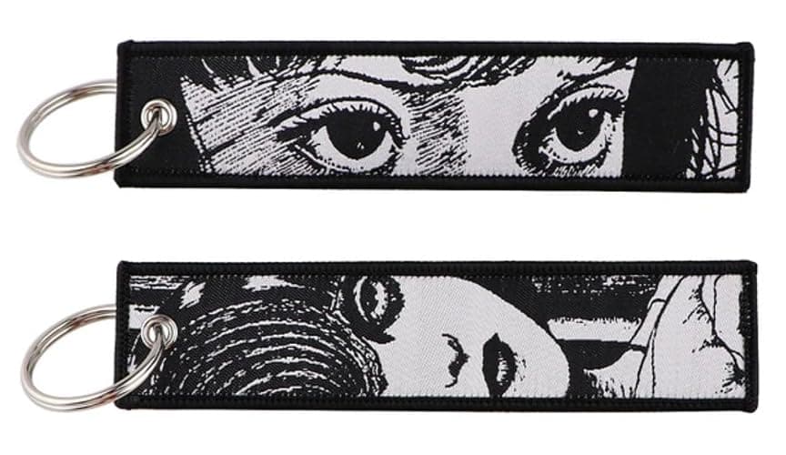 Junji Ito Azami Kurotani Japanese Horror Manga Tomie Uzumaki Keychain Key Tag Chain Fob Ring - Image 1