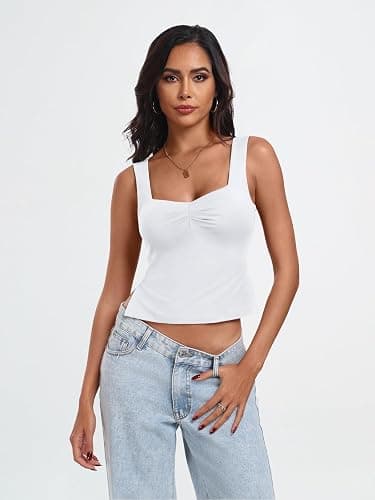 Trendy Queen Womens Going Out Crop Tops Backless Tank Tops Summer Y2k Teen Girls Basics Cute Clothes thumbnail 2