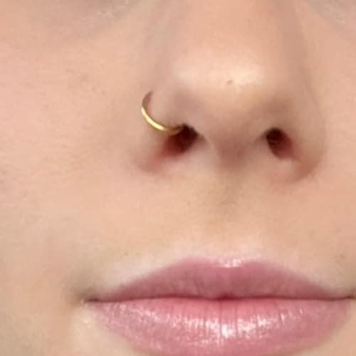 QWALIT Gold Nose Piercing Kit with Disposable Gun and Rings thumbnail 3