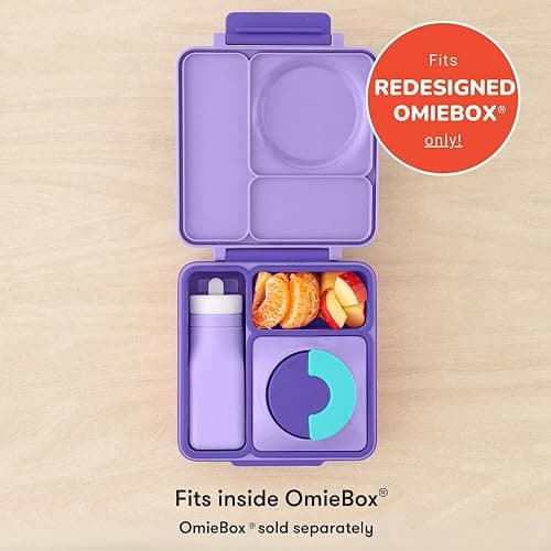 Omie OmieBox Reusable Silicone Water Bottle - 8.7 oz, Straw Top, BPA-Free & Phthalate-Free, Leak-Proof (Purple) (OmieBox Sold Separately) thumbnail 4